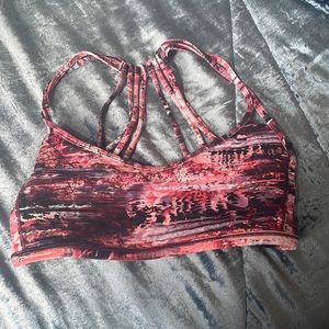 pink patterned lulu bra
